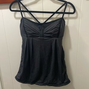 Lululemon Black Grey Sports Bra Criss Cross Tank Top